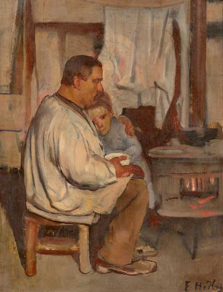 Father and child by Ferdinand Hodler