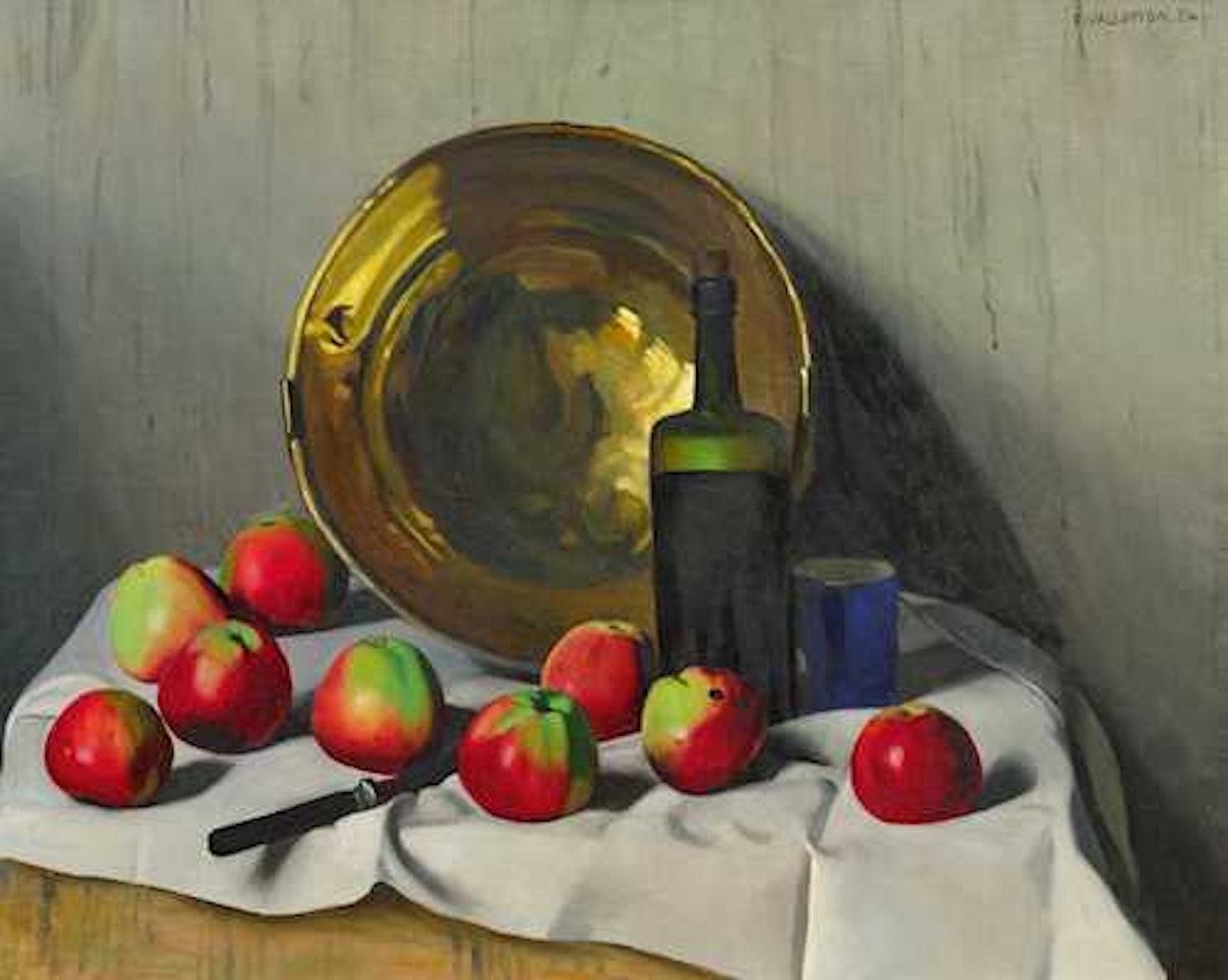 Bassine de cuivre et pommes by Félix Vallotton
