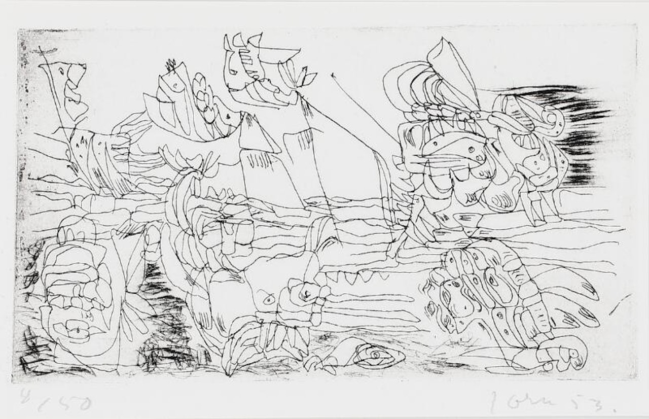 Composition from “Schweizer Suite. 23 Radierungen von Asger Jorn” by Asger Jorn