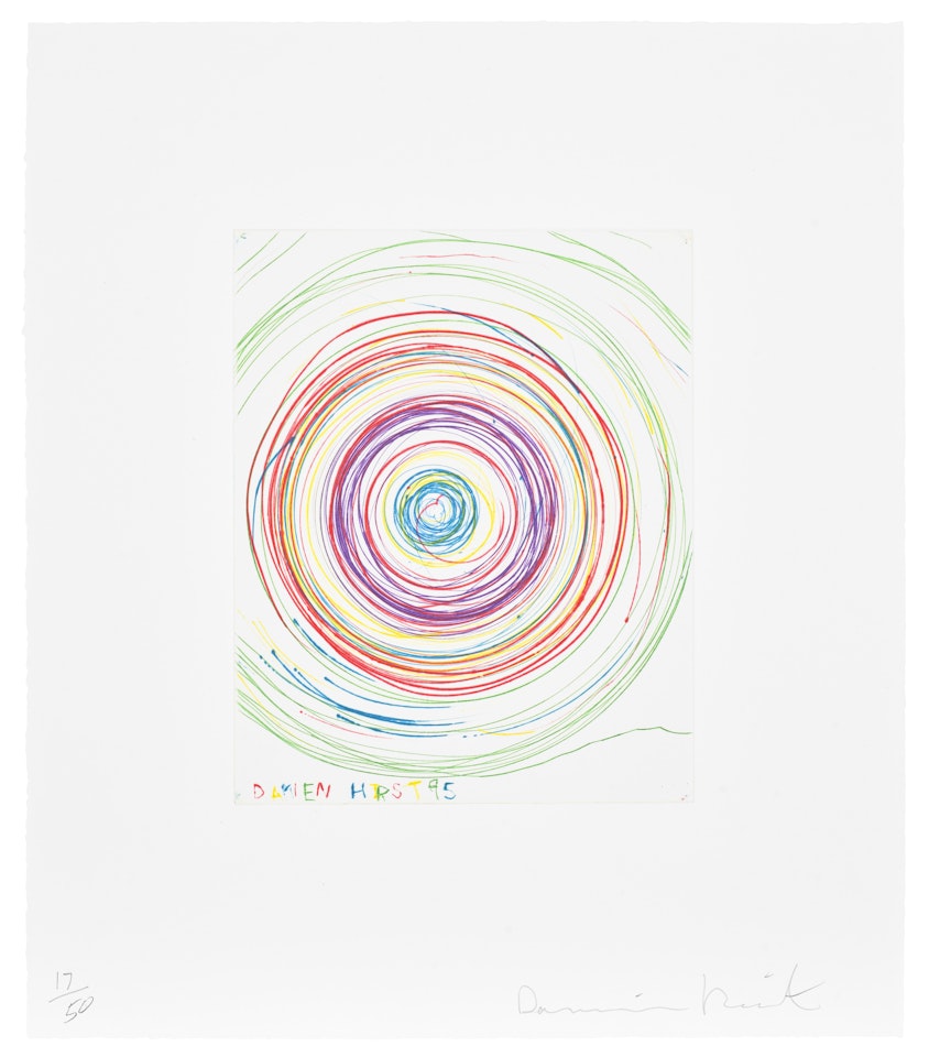 Beautiful Exotic Stretching Etchy Spinning Void Etching by Damien Hirst