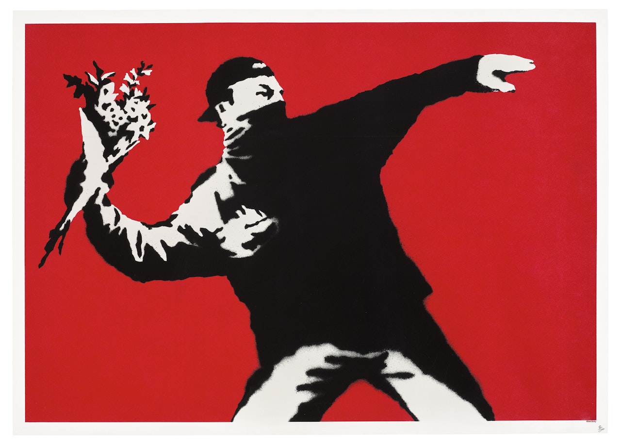 Love Is In The Air by Banksy