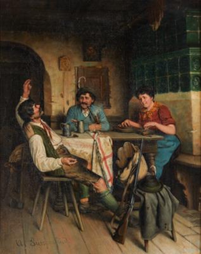 Hauskonzert in der Stube by Alois Heinrich Priechenfried