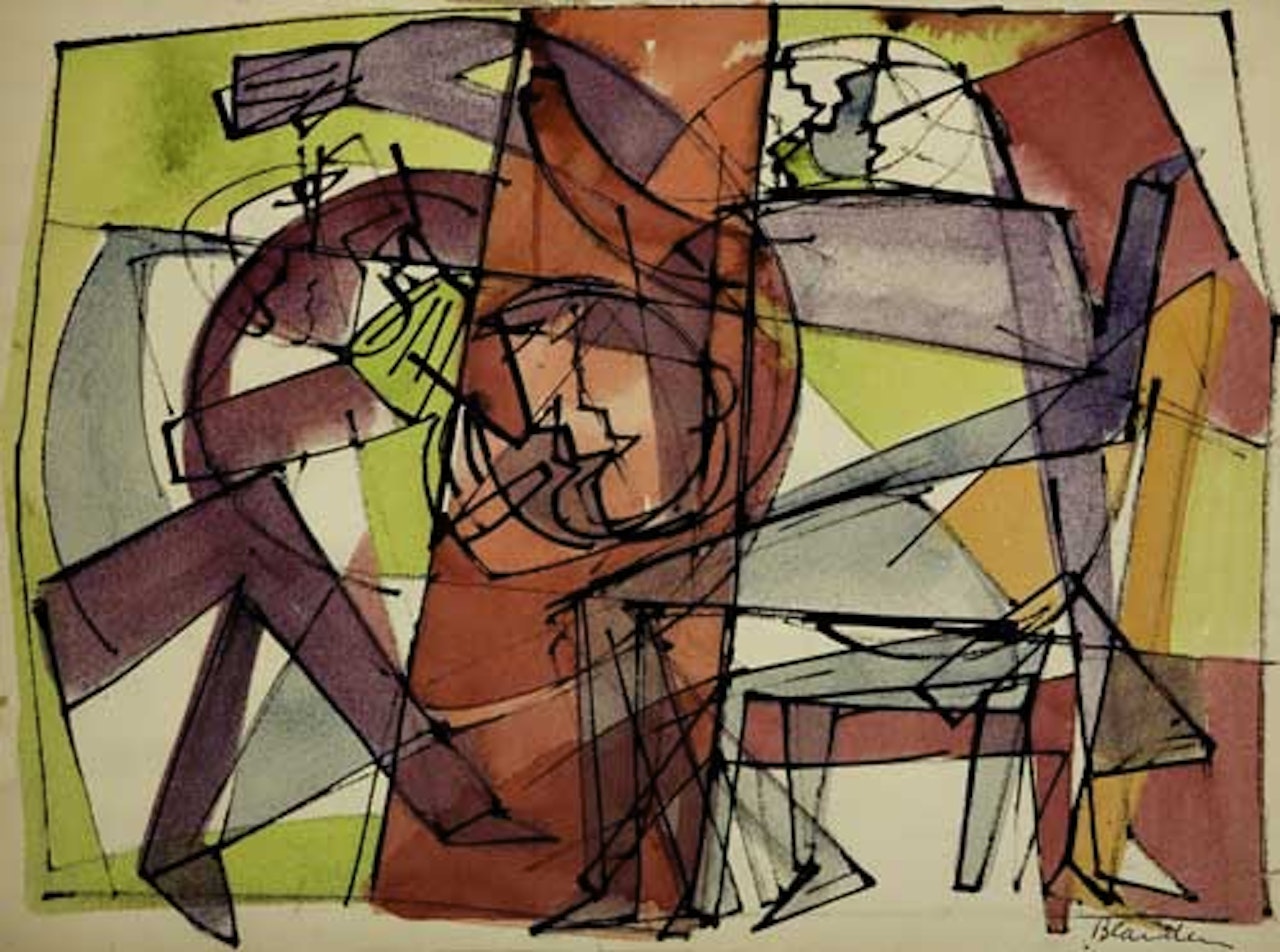 Untitled (Three Figures) by Romare Bearden