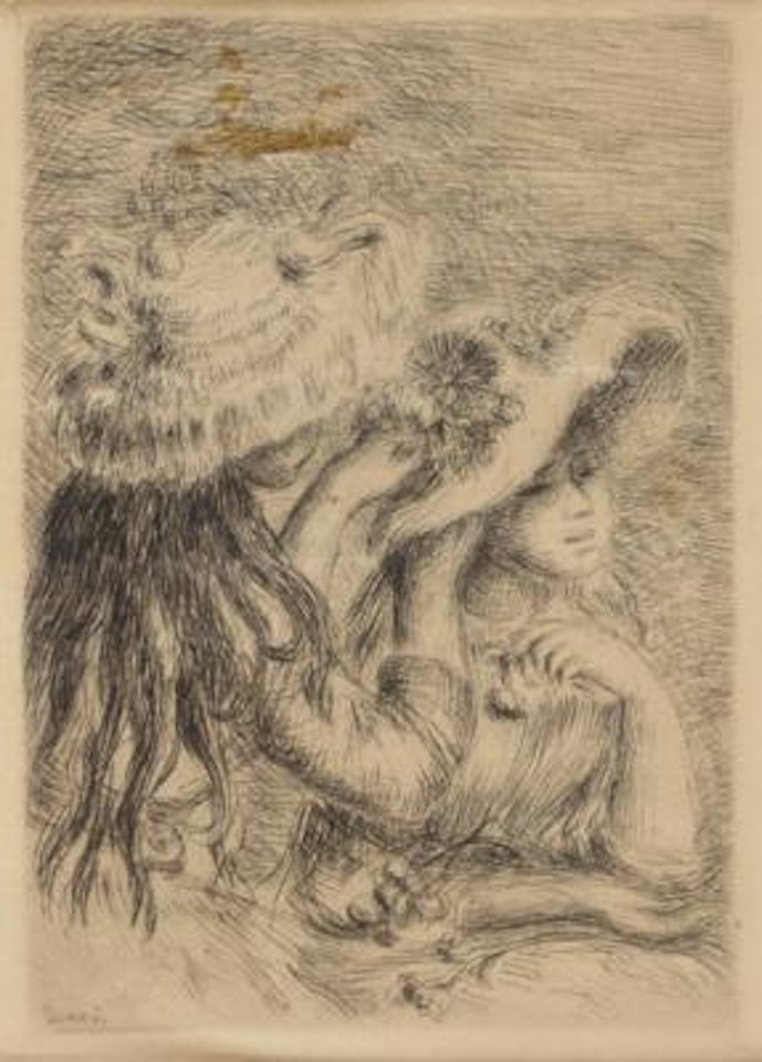 Le Chapeau épinglé 3e blanche by Pierre-Auguste Renoir
