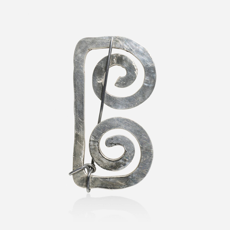 B Initial Brooch by Alexander Calder