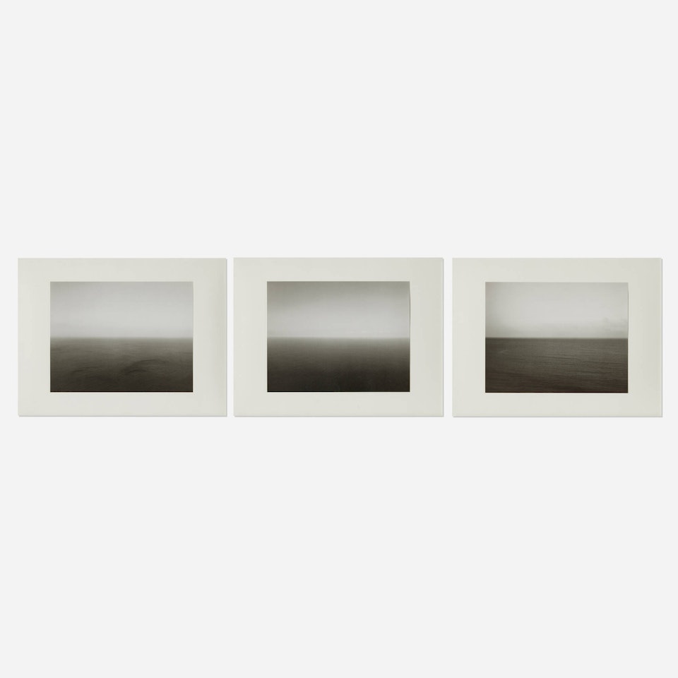 Sea of Japan, Oki; Caribbean Sea, Yucatan; Sea of Japan, Oki (three works from the Time Exposed portfolio) by Hiroshi Sugimoto