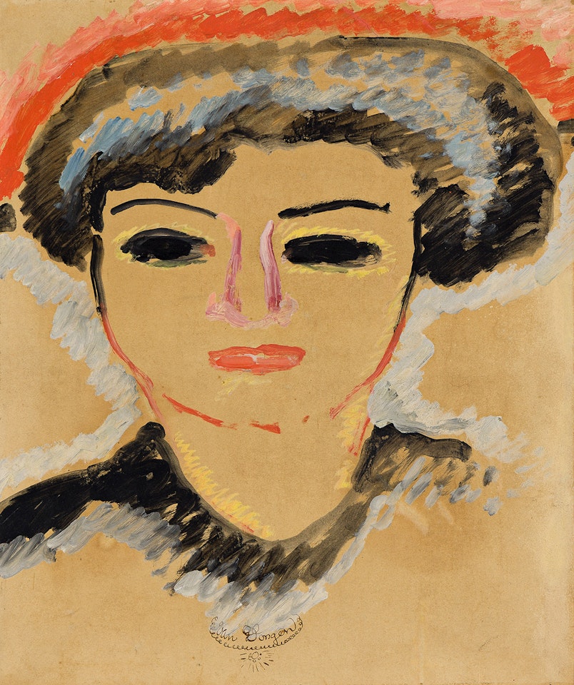 Tête de femme . by Kees van Dongen