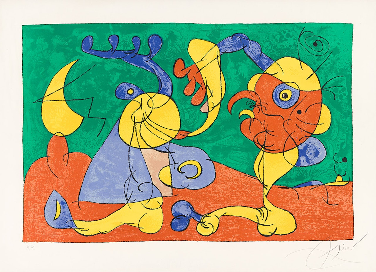 Les Nobles a la Trappe from Ubu Roi . by Joan Miró