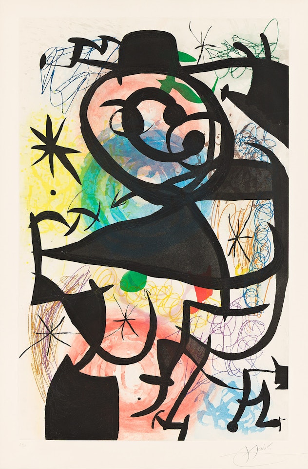 Le Pitre Rose . by Joan Miró