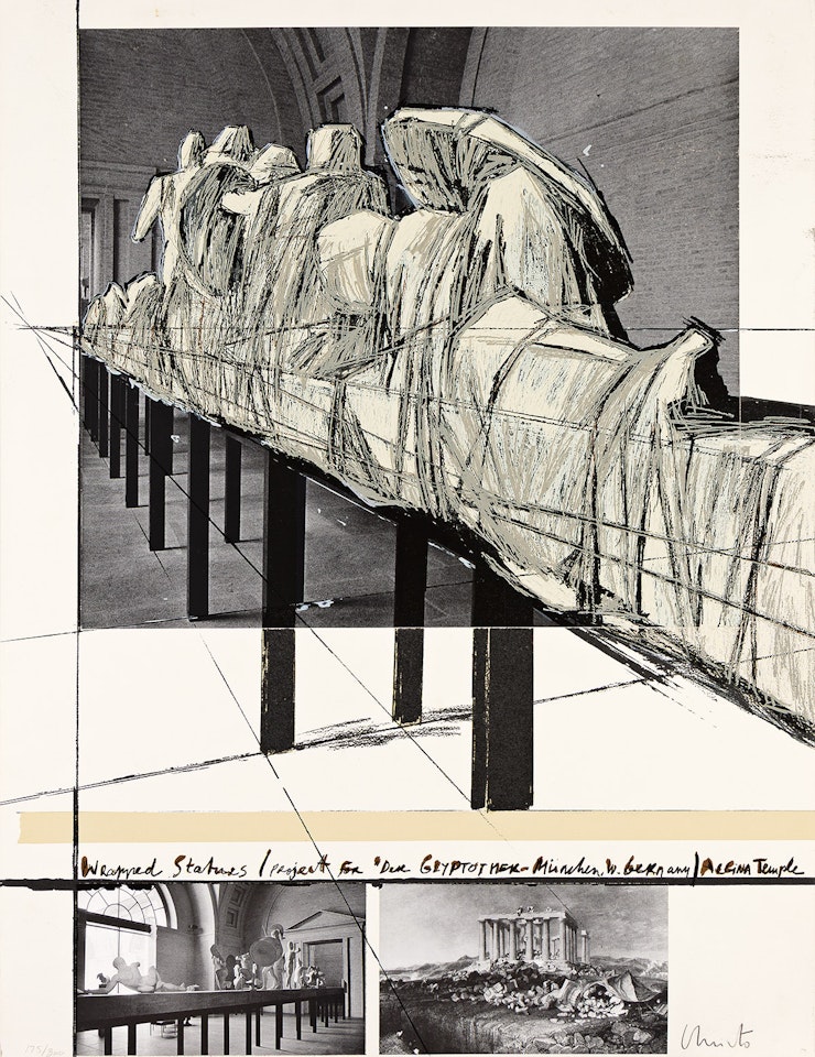 Wrapped Statues, Project for the Glyptothek, Munich, West Germany by Christo
