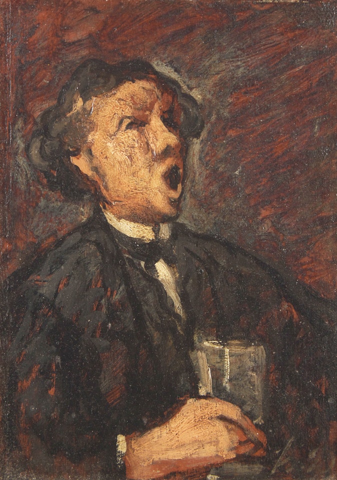 Le Buveur Chantant by Honoré Daumier
