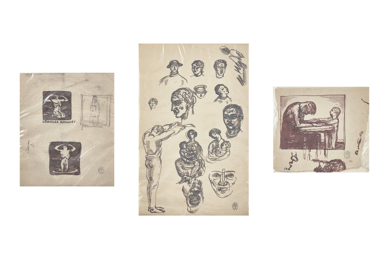 Three Works: Sketches (3) by Rockwell Kent