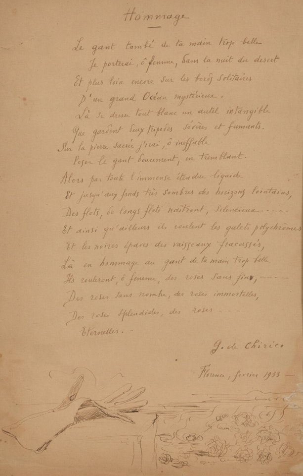 Hommage (A Poem) by Giorgio de Chirico
