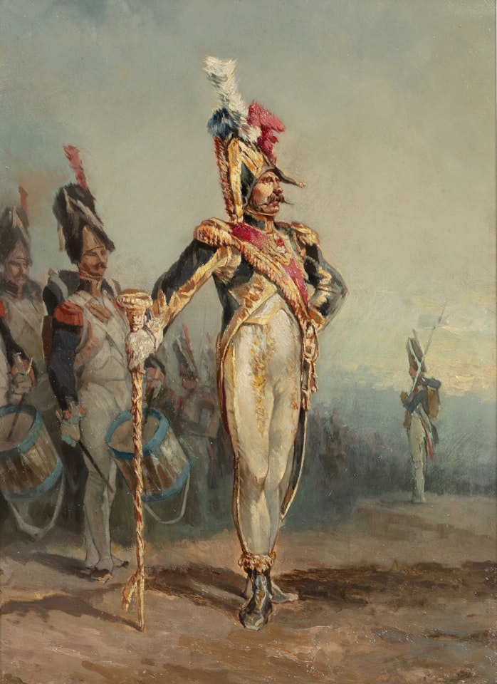 Grenadier of the Imperial Guard in a bicorne by French School