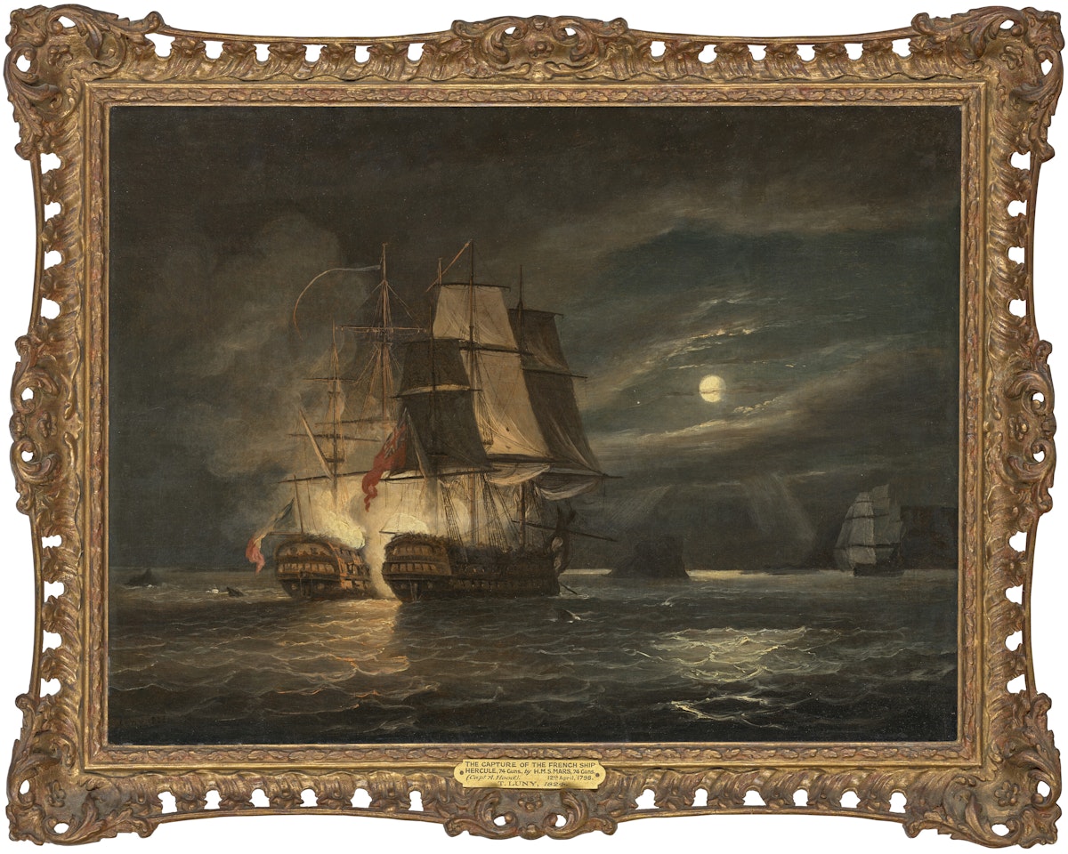 The French "74 Hercule surrendering to H.M.S. Mars off Brest, 21 April 1798 by Thomas Luny