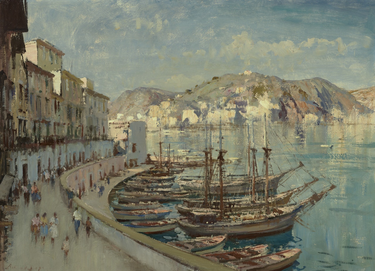 Lobster Schooner, Ponza by Edward Seago