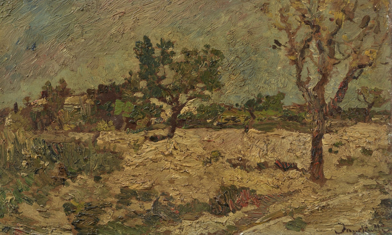 Orchard in Provence by Adolphe Monticelli