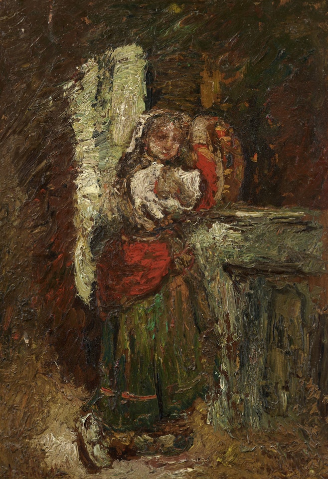 Jeune fille à la fontaine by Adolphe Monticelli