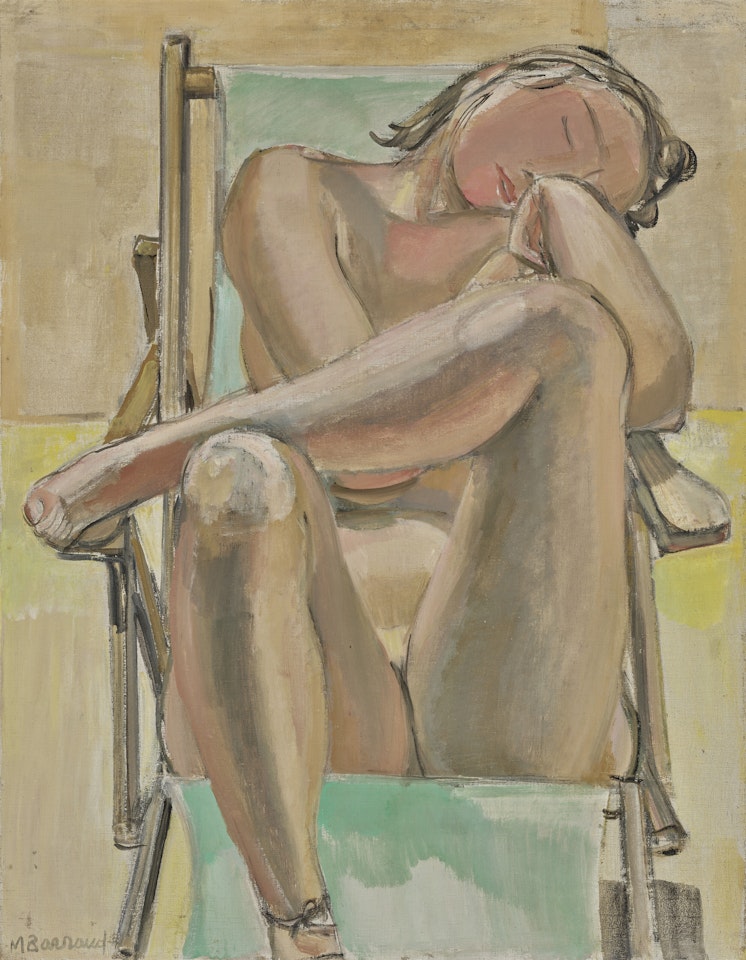 Woman on a deck chair (Femme sur une chaise longue) by Maurice Barraud