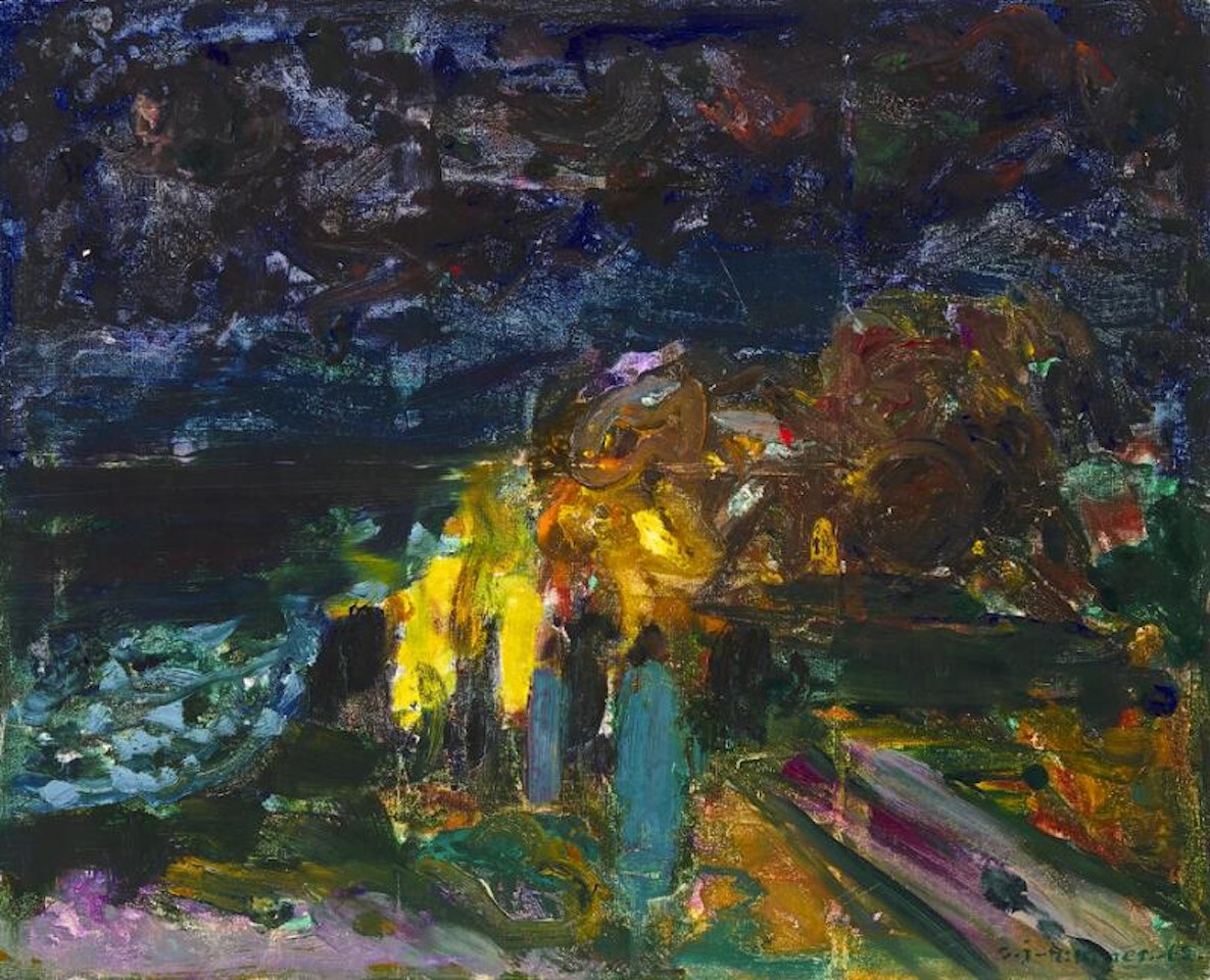 Sct. Hans" bonfire, Bornholm by Samuel Joensen-Mikines