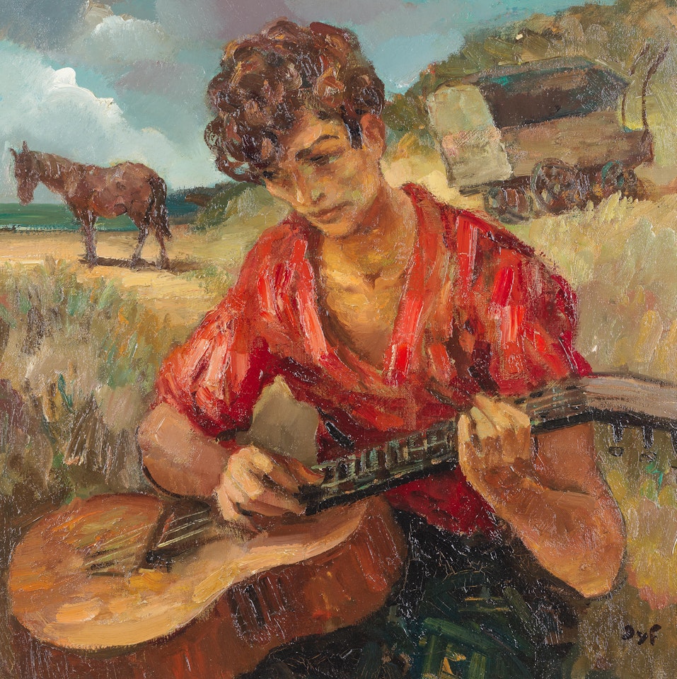 Le gitan à la guitare by Marcel Dyf