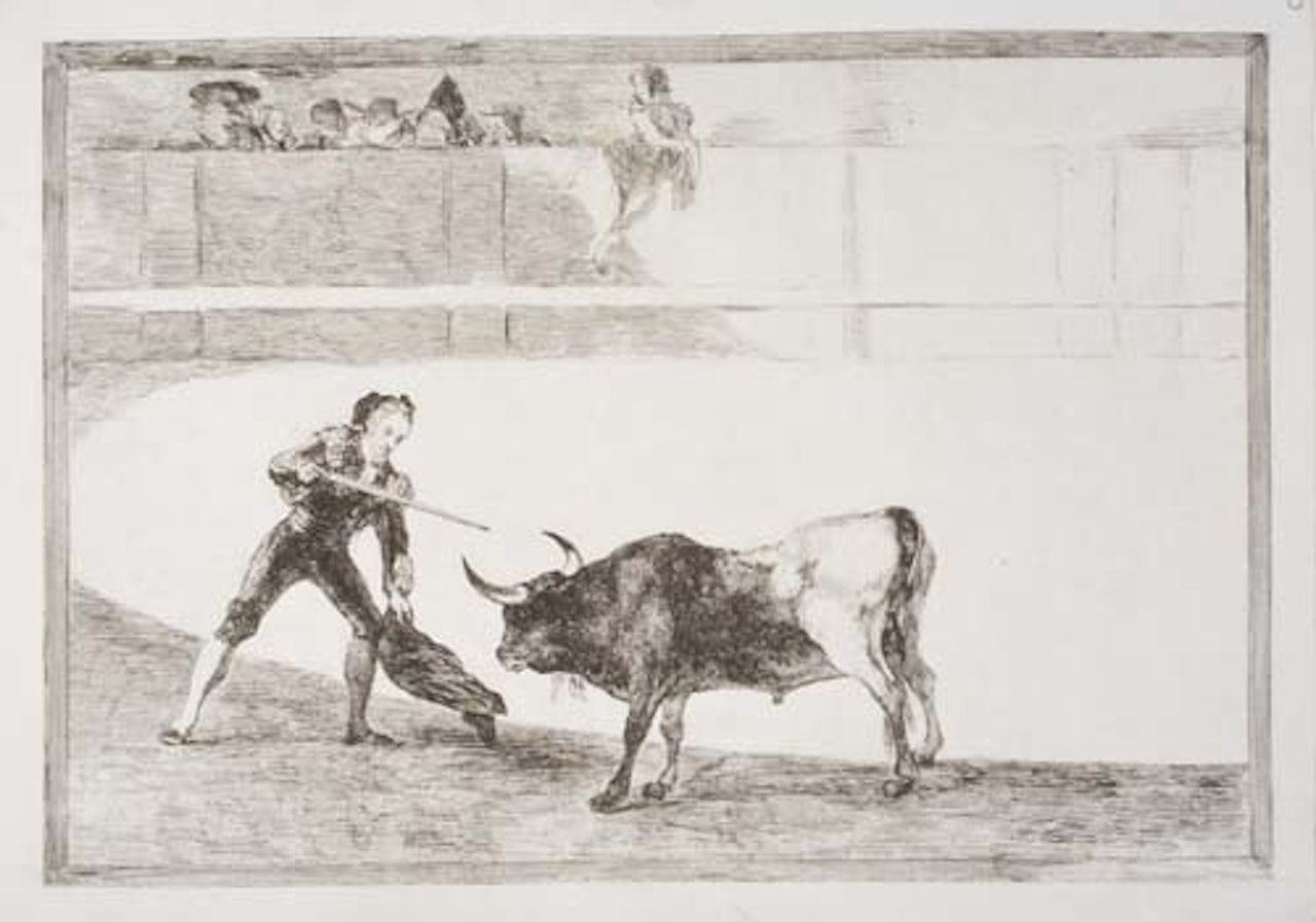 Pedro Romero matando a Toro parando by Francisco José de Goya