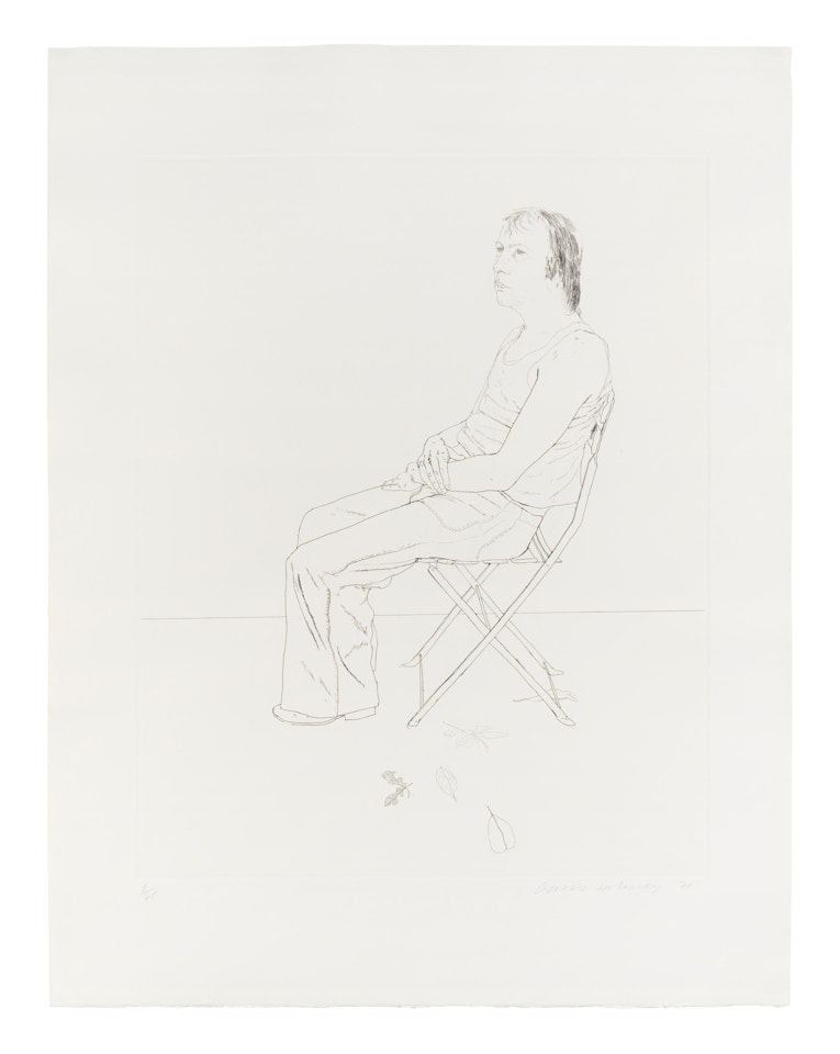 Mo with Five Leaves (Scottish Arts Council 125; M.C.A. Tokyo 117) by David Hockney