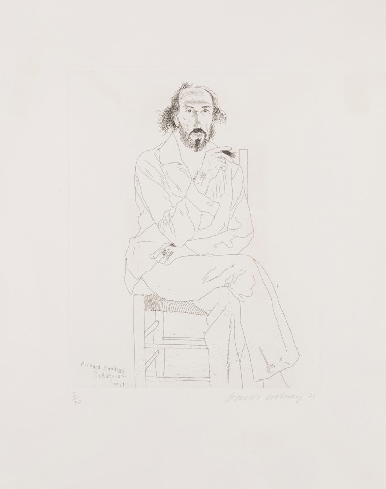 Portrait of Richard Hamilton (Scottish Arts Council 126; M.C.A. Tokyo 118) by David Hockney