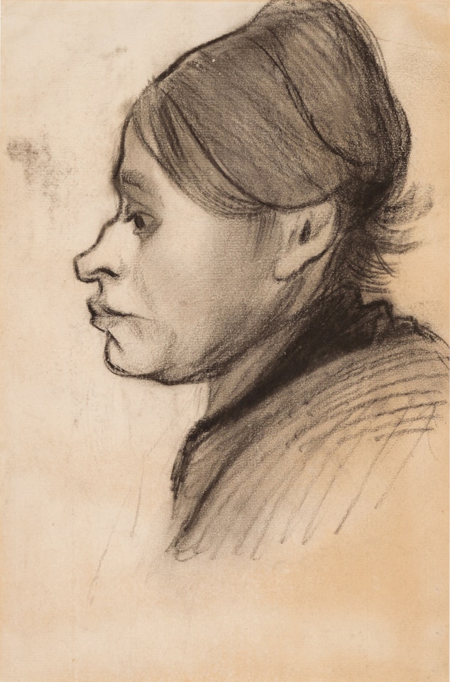 Head of a Peasant Woman, Left Profile by Vincent van Gogh