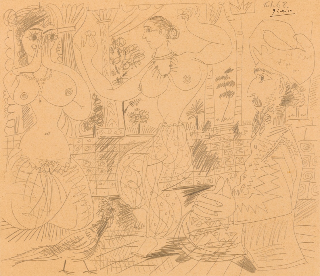 Deux danseuses et oriental by Pablo Picasso