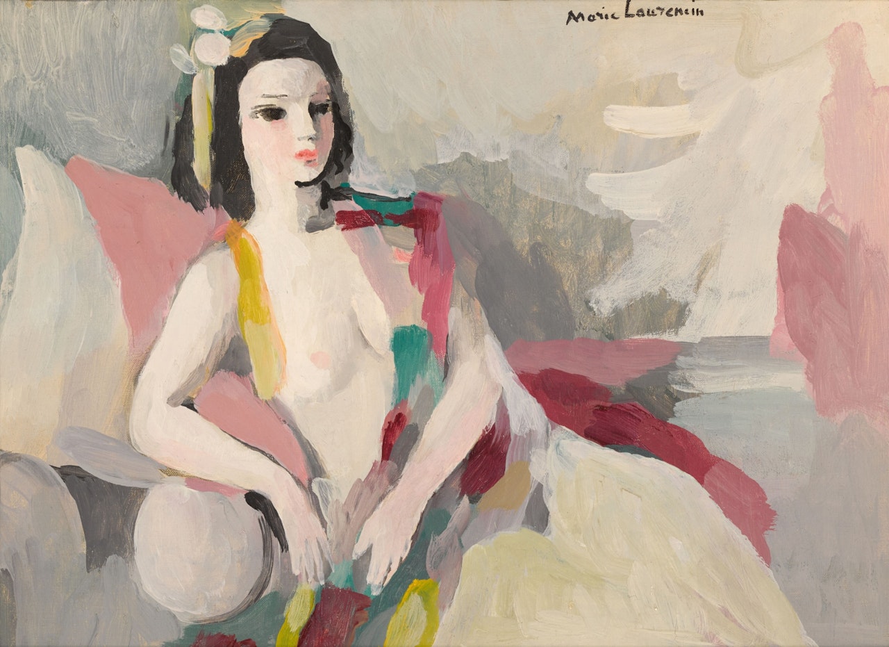 Jeune femme à l"étole mauve by Marie Laurencin