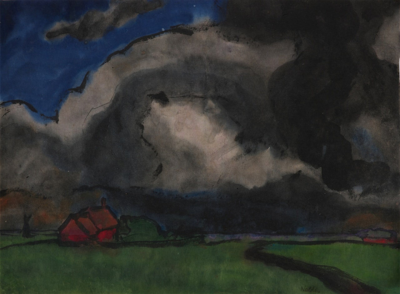 Gehöft in der Marsch (Farmstead in the Marsh) by Emil Nolde