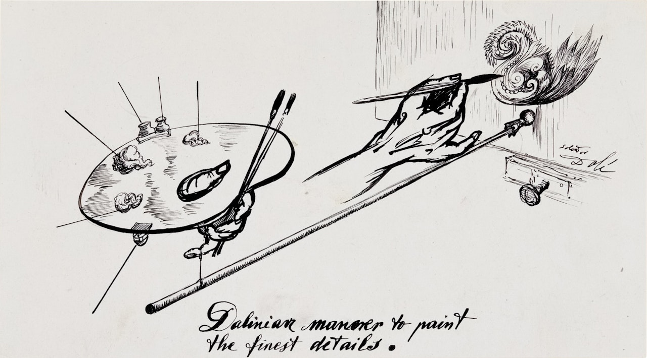 Dalinien Manner to Paint the Finest Details by Salvador Dali