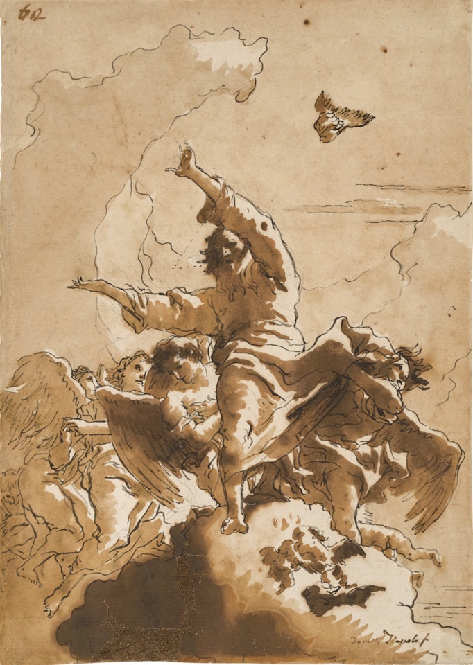 God the Father supported by angels by Giovanni Domenico Tiepolo
