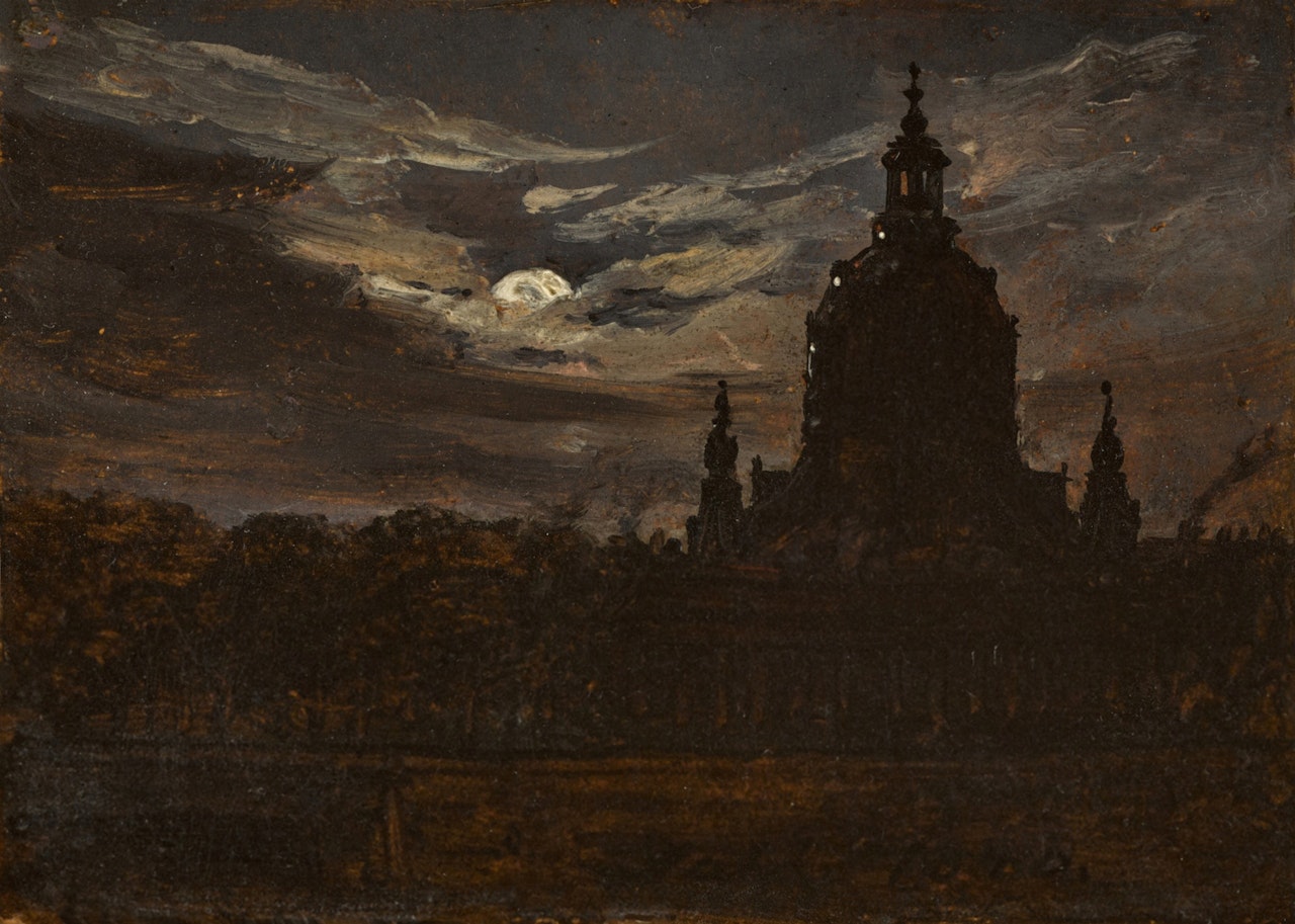 The Frauenkirche, Dresden by Johan Christian Clausen Dahl