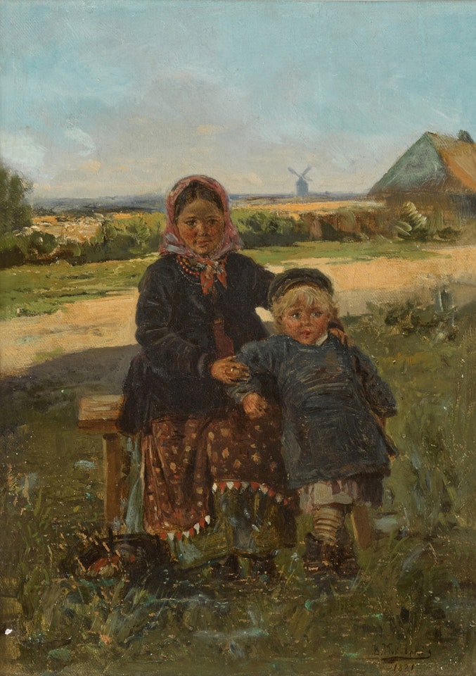 Brother and Sister by Vladimir Makovsky