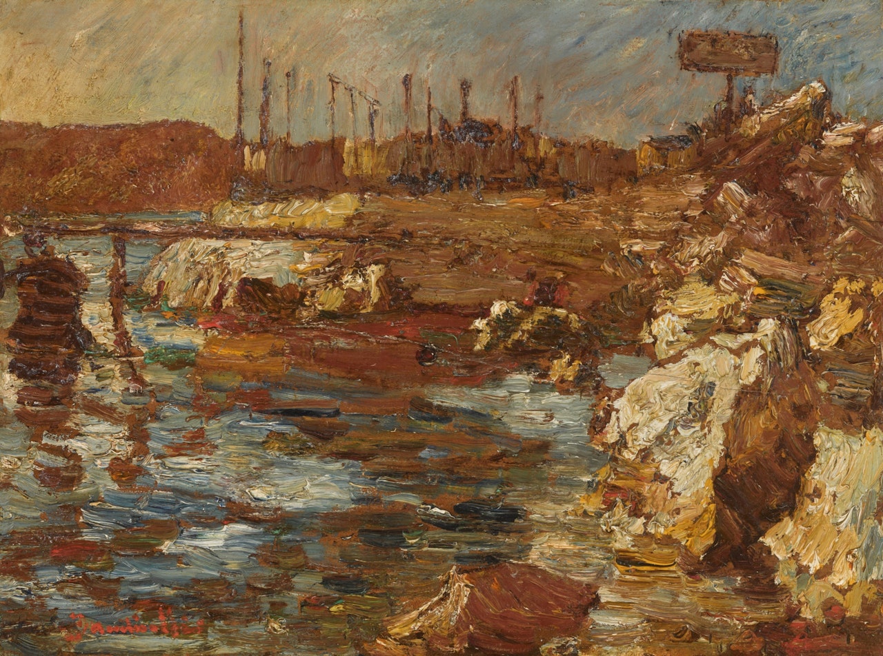 Port de la Madrague, Marseille by Adolphe Monticelli