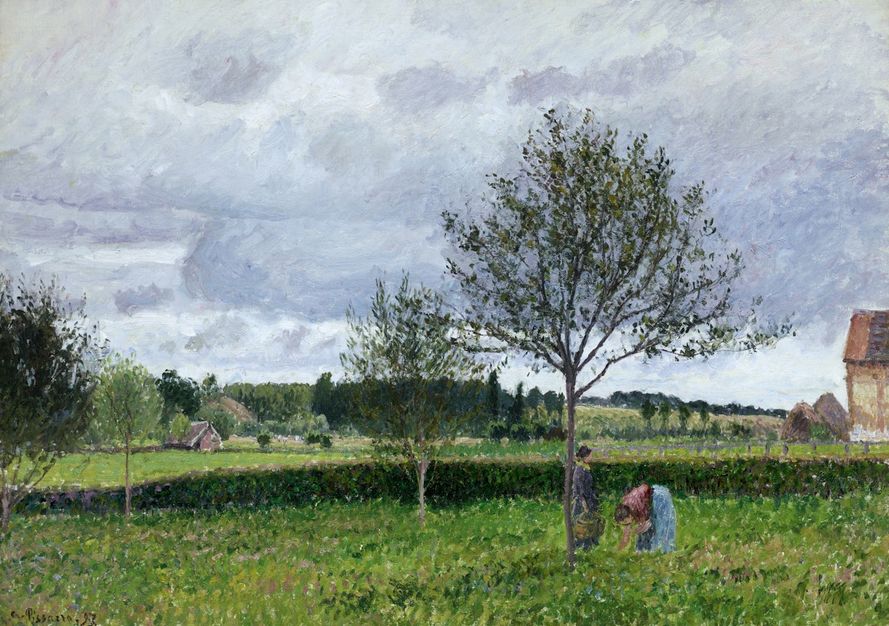 Paysage à Eragny, le pré by Camille Pissarro