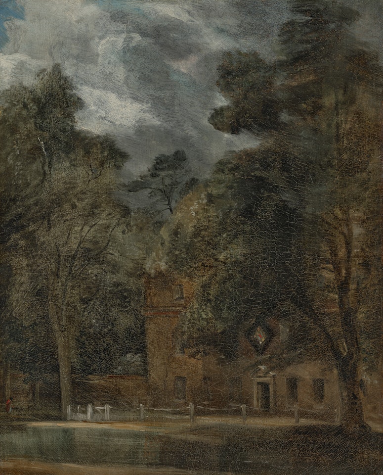 West Lodge, East Bergholt, with a hatchment by John Constable