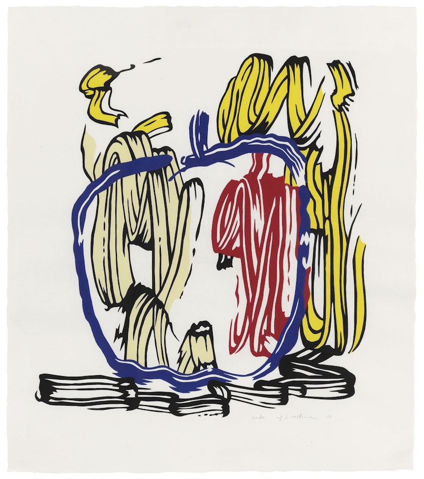 Vertical Apple, from Seven Apple Woodcuts (C. 199) by Roy Lichtenstein