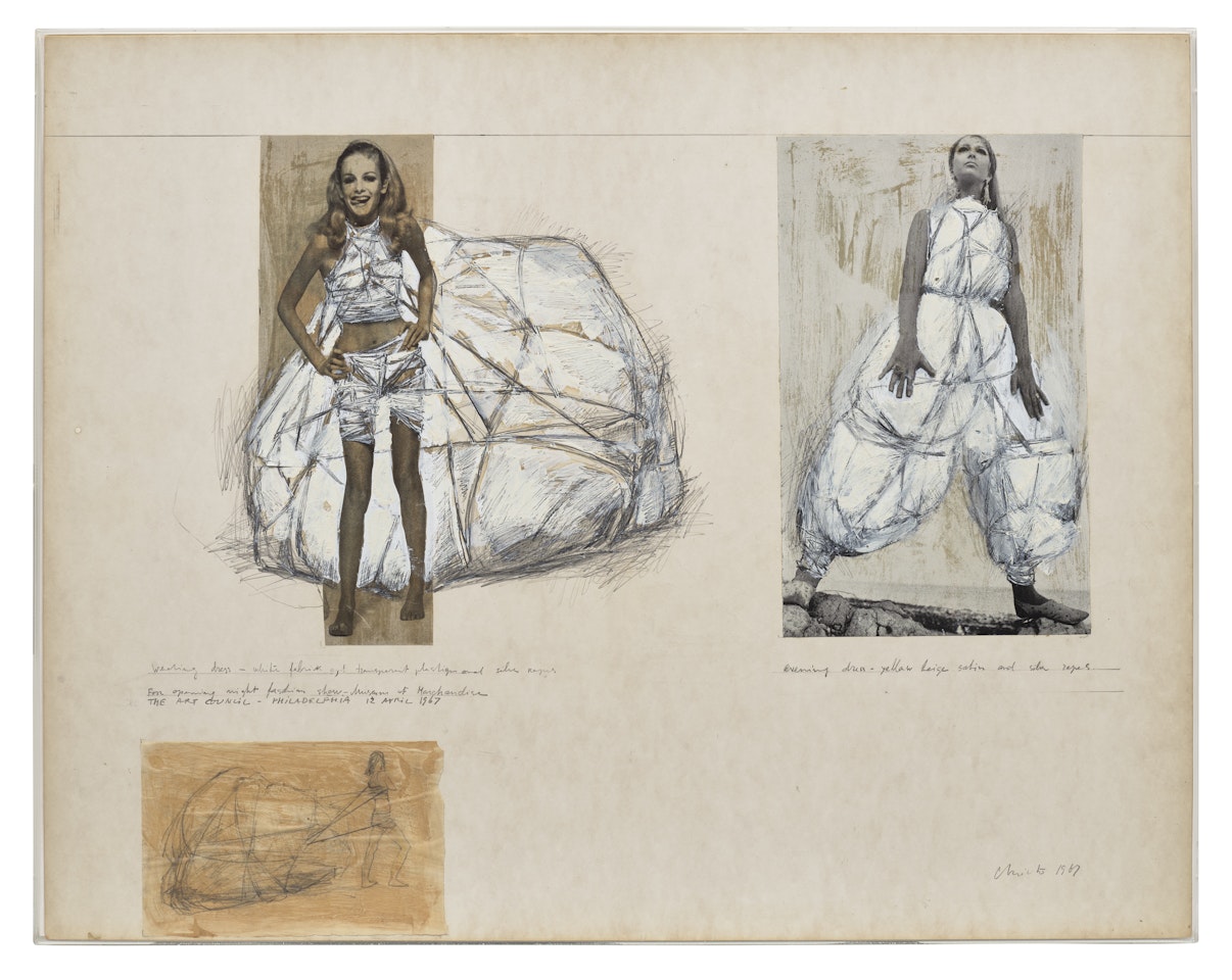 Wedding Dress and Evening Dress (Project for the Arts Council, Philadelphia) by Christo