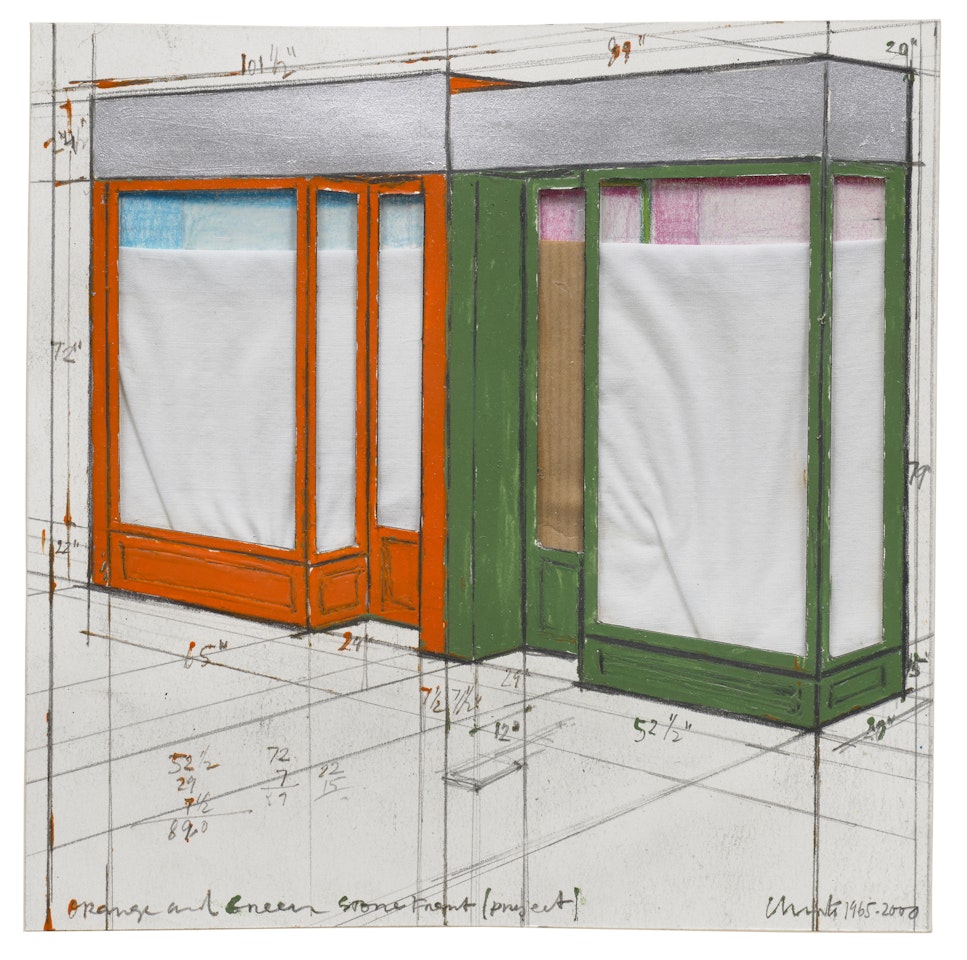 Orange and Green Store Front (Project) by Christo