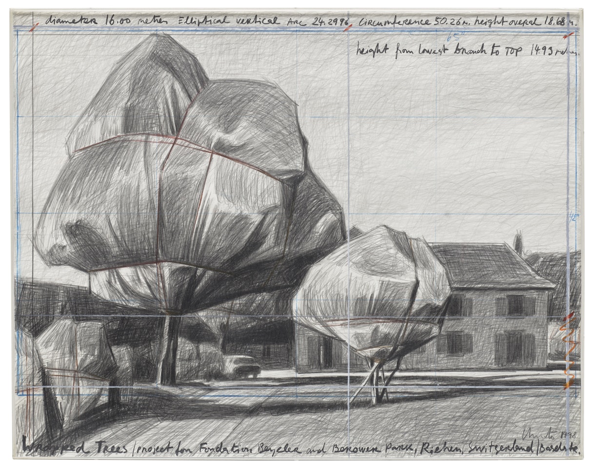 Wrapped Trees (Project for Fondation Beyeler and Berower Park, Riehen, Switzerland) by Christo