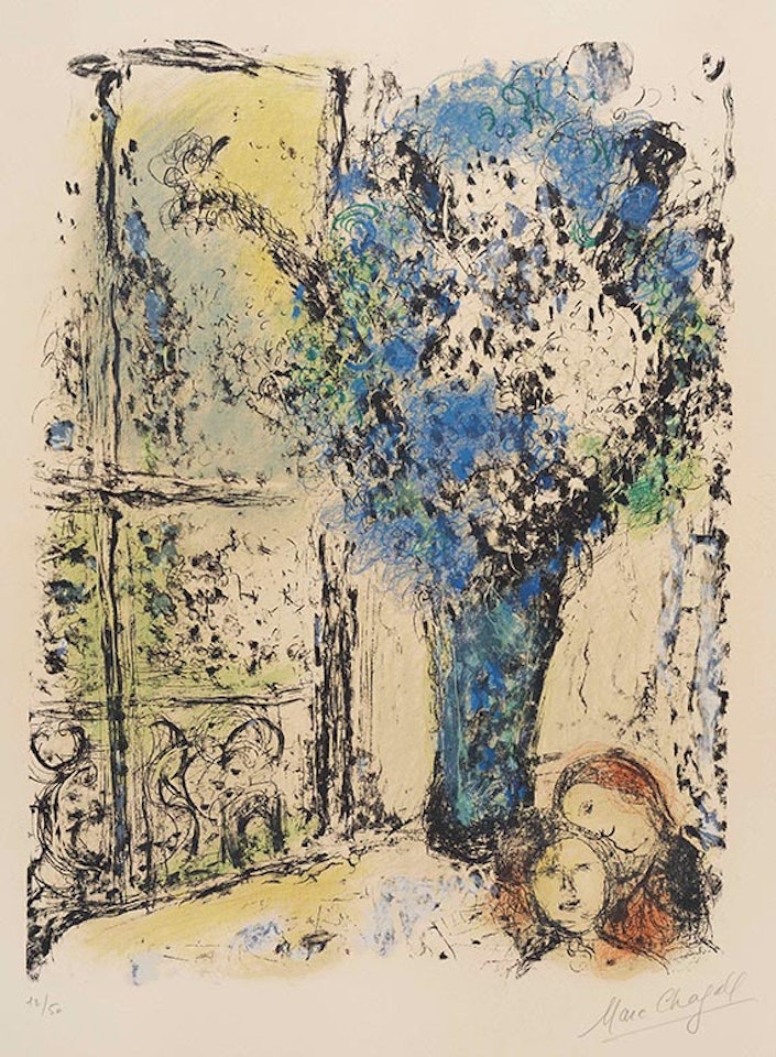Le bouquet bleu by Marc Chagall