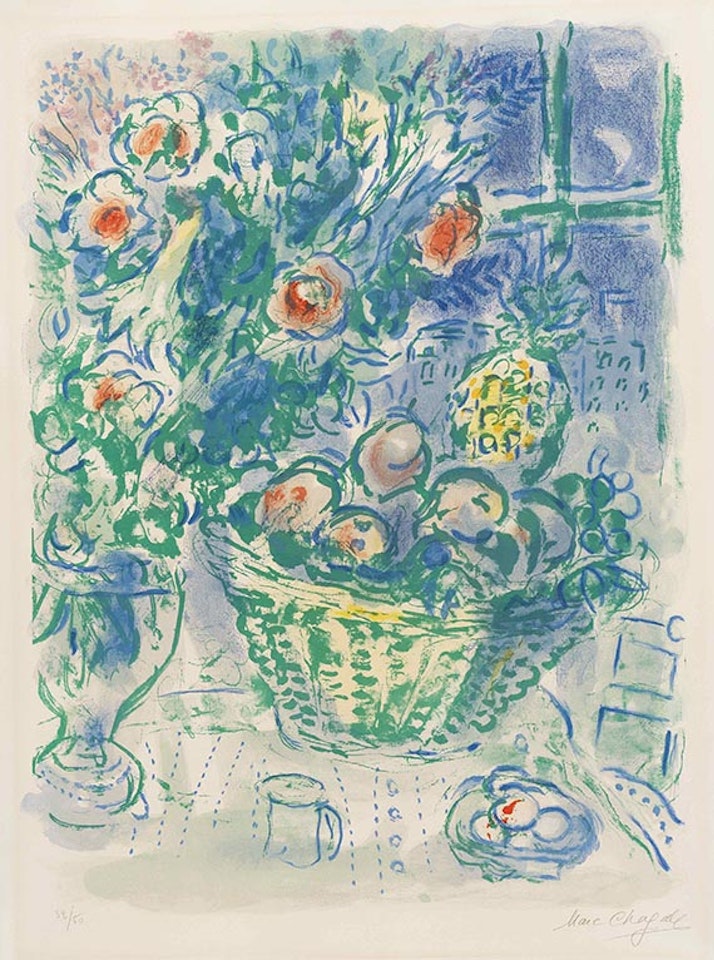 Corbeille de Fruits et Ananas by Marc Chagall