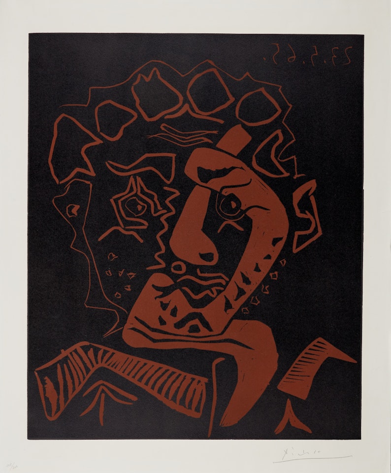 Tête d'Histrion (Le Danseur) (B. 1849; Ba. 1360) by Pablo Picasso