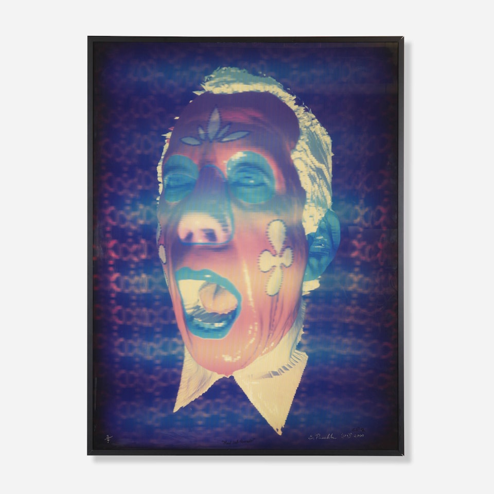 Self Portrait, Red (PSYChologram) by Ed Paschke