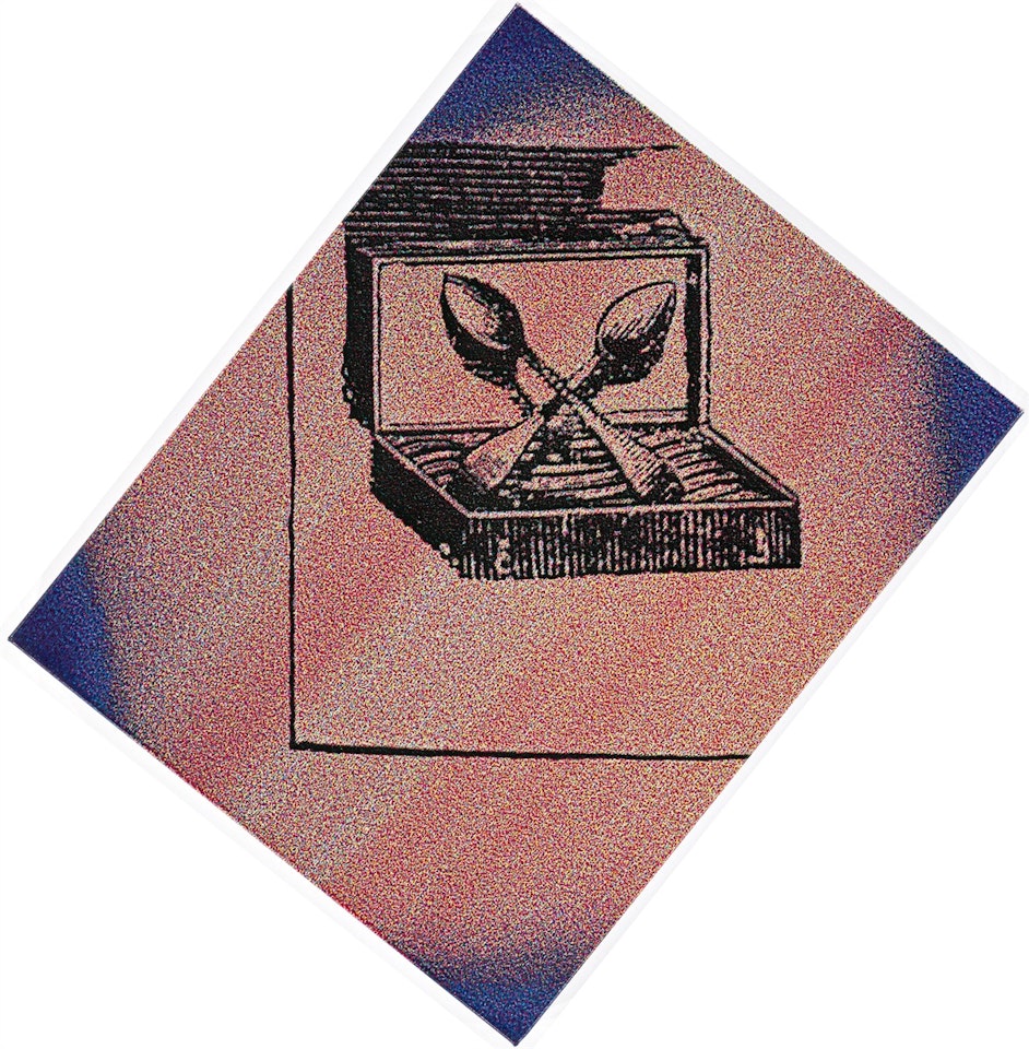 ”Dr Pabscht het z´Schipez s´Schpäckbschteck z´schpät bschteut” by Sigmar Polke