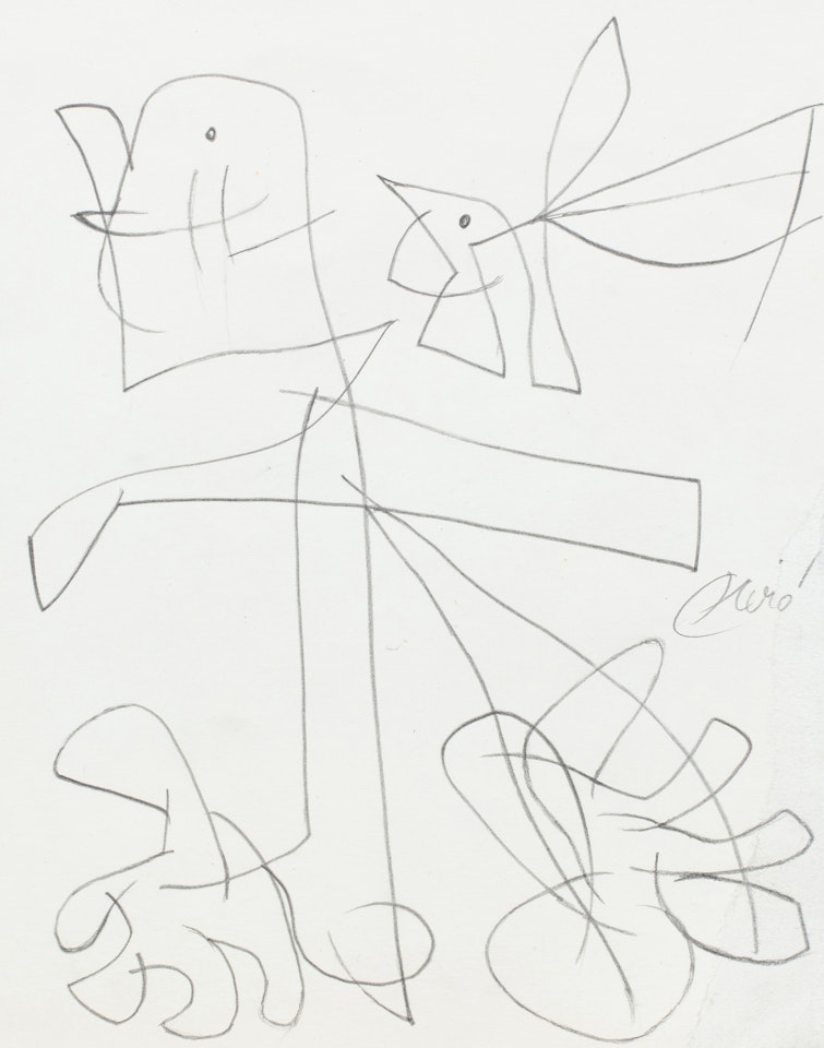 Personnage, oiseau by Joan Miró