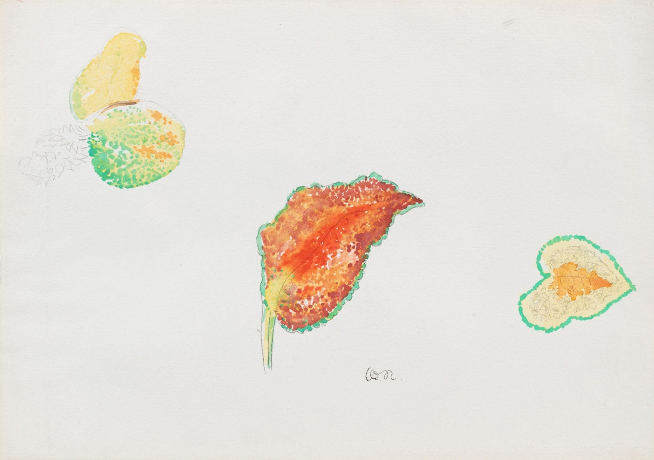 Étude de feuilles by Odilon Redon